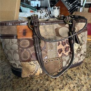Coach Multicolor Patchwork Shoulder Bag No 11495